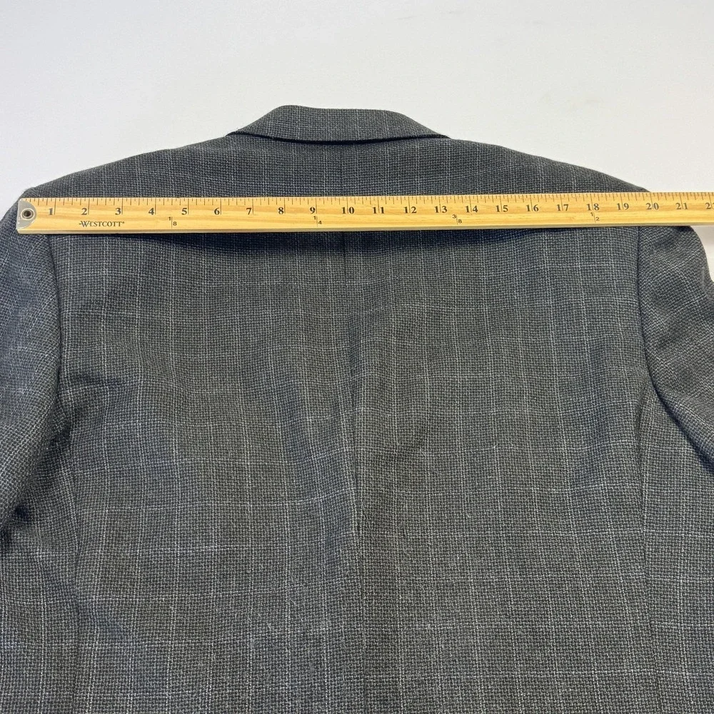 Canali Suit Jacket Mens 54‎ Gray Check Wool Cashmere Tweed Sport Coat Made Italy